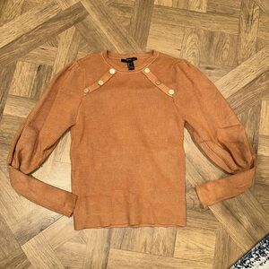 Forever 21 Brown/Orangish Sweater with Button Accents
